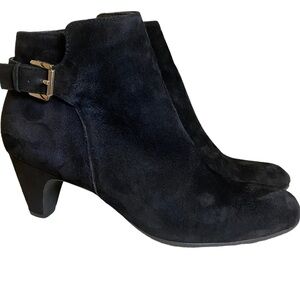 SAM Edelman Mona Black Suede Ankle Boots Women’s Size 9.5